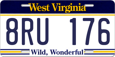 WV license plate 8RU176
