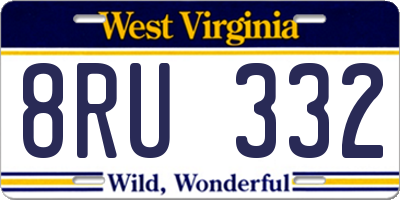 WV license plate 8RU332
