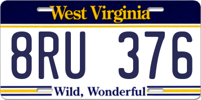 WV license plate 8RU376