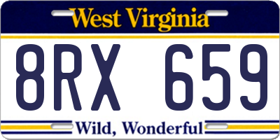 WV license plate 8RX659