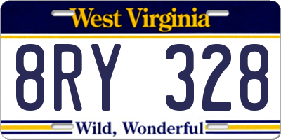 WV license plate 8RY328