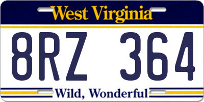 WV license plate 8RZ364