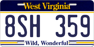 WV license plate 8SH359