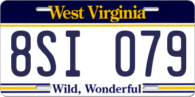 WV license plate 8SI079