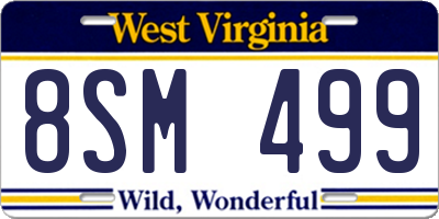 WV license plate 8SM499