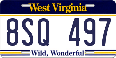 WV license plate 8SQ497