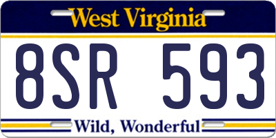WV license plate 8SR593