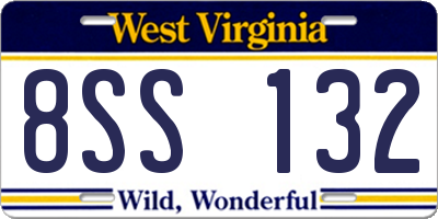 WV license plate 8SS132