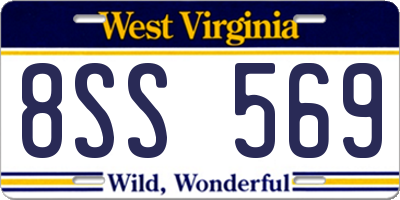 WV license plate 8SS569