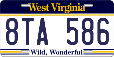 WV license plate 8TA586