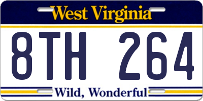 WV license plate 8TH264