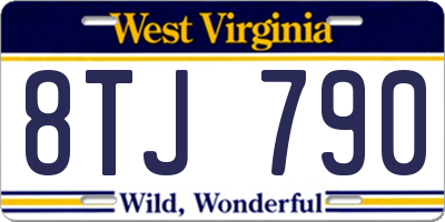 WV license plate 8TJ790