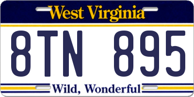 WV license plate 8TN895