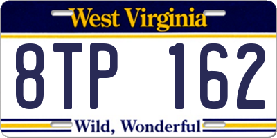 WV license plate 8TP162