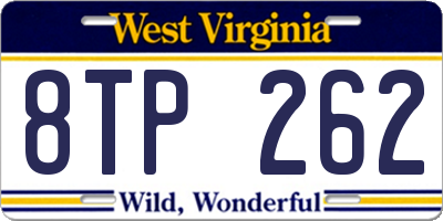 WV license plate 8TP262