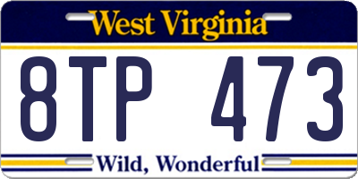 WV license plate 8TP473