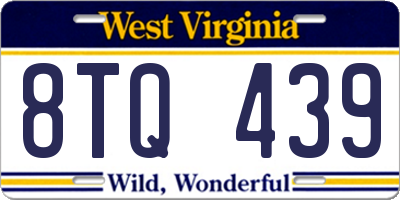 WV license plate 8TQ439