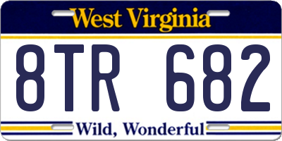 WV license plate 8TR682