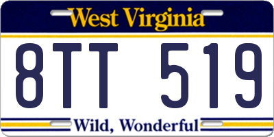 WV license plate 8TT519
