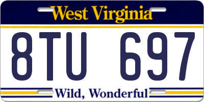 WV license plate 8TU697