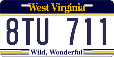 WV license plate 8TU711