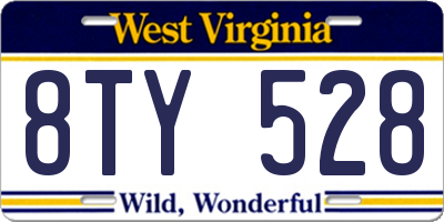 WV license plate 8TY528