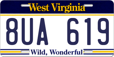 WV license plate 8UA619