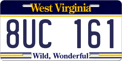 WV license plate 8UC161