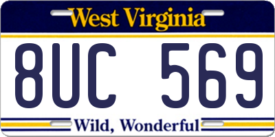 WV license plate 8UC569