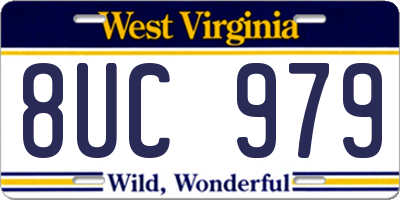 WV license plate 8UC979