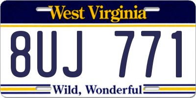 WV license plate 8UJ771