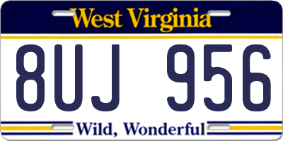 WV license plate 8UJ956