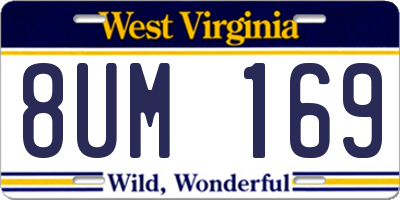WV license plate 8UM169