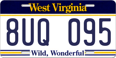WV license plate 8UQ095
