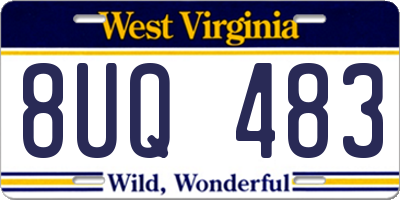 WV license plate 8UQ483