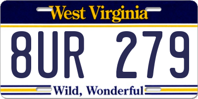 WV license plate 8UR279