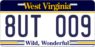 WV license plate 8UT009