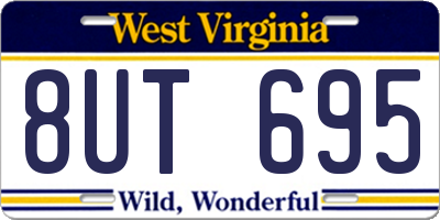 WV license plate 8UT695