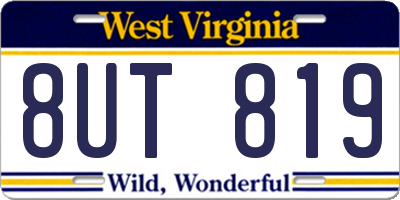WV license plate 8UT819