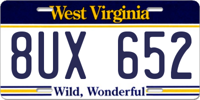 WV license plate 8UX652