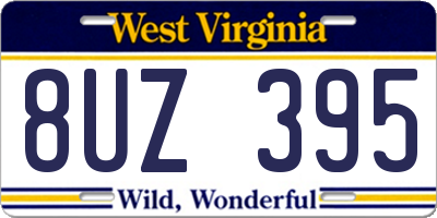 WV license plate 8UZ395