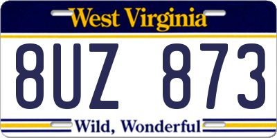 WV license plate 8UZ873