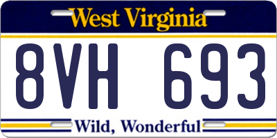 WV license plate 8VH693