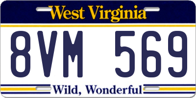 WV license plate 8VM569