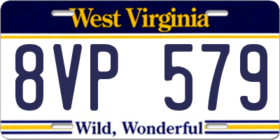 WV license plate 8VP579