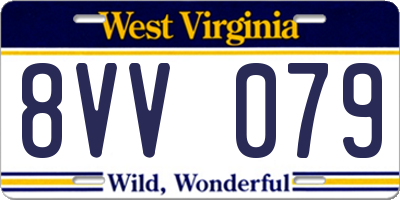 WV license plate 8VV079