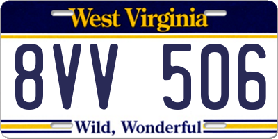 WV license plate 8VV506