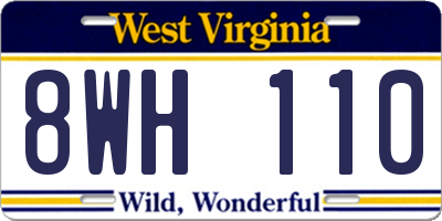 WV license plate 8WH110