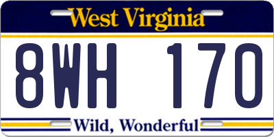 WV license plate 8WH170