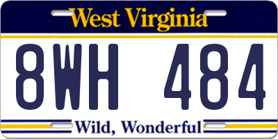 WV license plate 8WH484